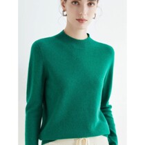Autumn Winter Solid Mock-neck Pullover Sweater For Women 100