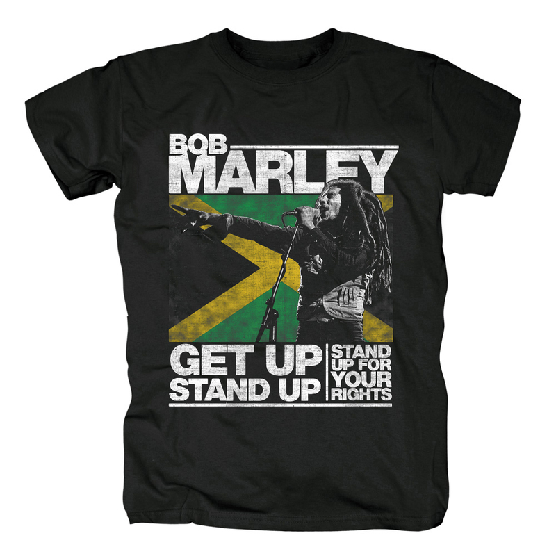 Short-Sleeved Men's Marley, Bob Bob Marley Reggae Pop Music Rock Music Crew Neck Pure Cotton Half-Sleeve T-Shirt