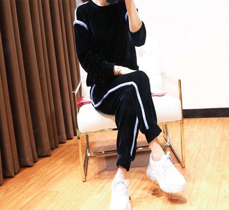 Spot good goods Recommended from Remain wearing again Ocean Pie Comfort More Lean Webbing Splicing Real Silk Velvet Suit