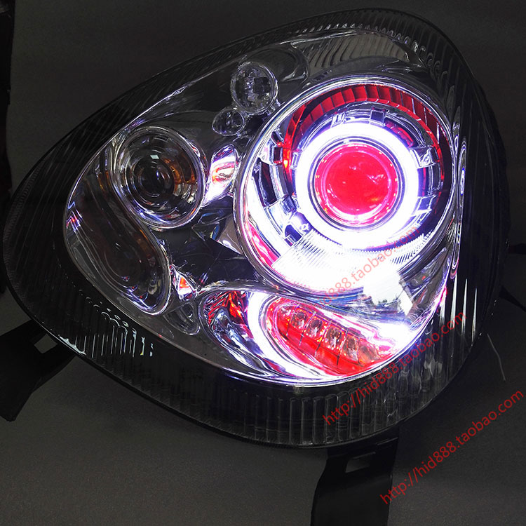 Geely Panda Headlight Assembly Q5 Sea 5 Xenon Dual Light Lens Automotive Heavlamp Double Angel Eye Devil