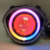 Suitable for the new Qiaoge i125plus headlight assembly modified 3-inch LED bifocal lens car light upgrade angel eye