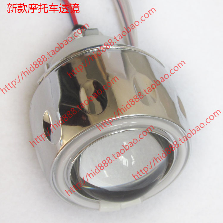 Xe máy mới đèn pha đôi ống kính ánh sáng mắt thiên thần ma quỷ mắt xe máy xenon đèn 	đèn pha led 7 màu cho xe máy
