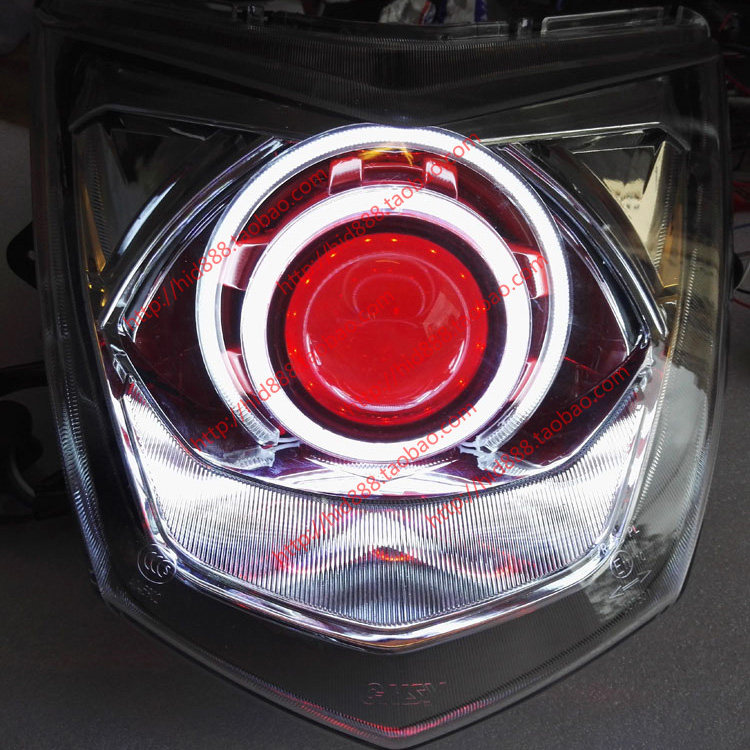 Three generations of eyes Cygnus headlight assembly Linhai Aurora locomotive modification lens Angel eye headlight assembly Q5