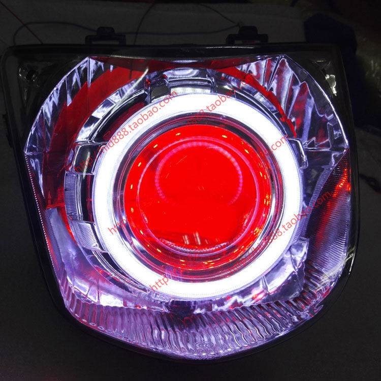 Suitable for Honda frontal wing Winged Sharp Arrow WH125 Headlight Assembly Dual Angel Eye Xenon Lamp Lens