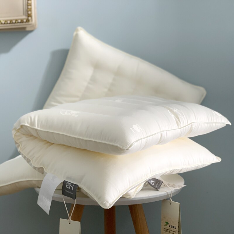 Single low pillow thin pillow core kindergarten pillow 30x50cm feather silk fiber children neck pillow adult low pillow