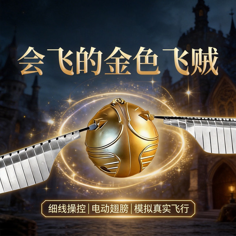 Harry Potter Golden Snitch Flying Toy Peripheral Magic Props Gadget Children's Qixi Festival Gift Quidditch