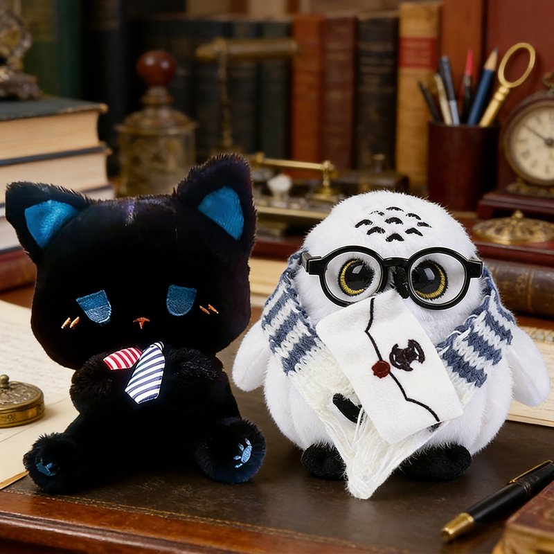 Wang Lujie's Harry Potter Hedwig Shoulder-Hugging Magnetic Plush Toy Cute Stuffed Owl Pendant