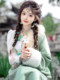 Popular Tibetan Clothing Winter Outfit Long-Sleeved Tibetan Dress Tibetan 2024 New Style Tibet Green Tibetan Clothing with Fur Collar