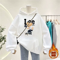 Белый флисовый скейтборд, с медвежатами