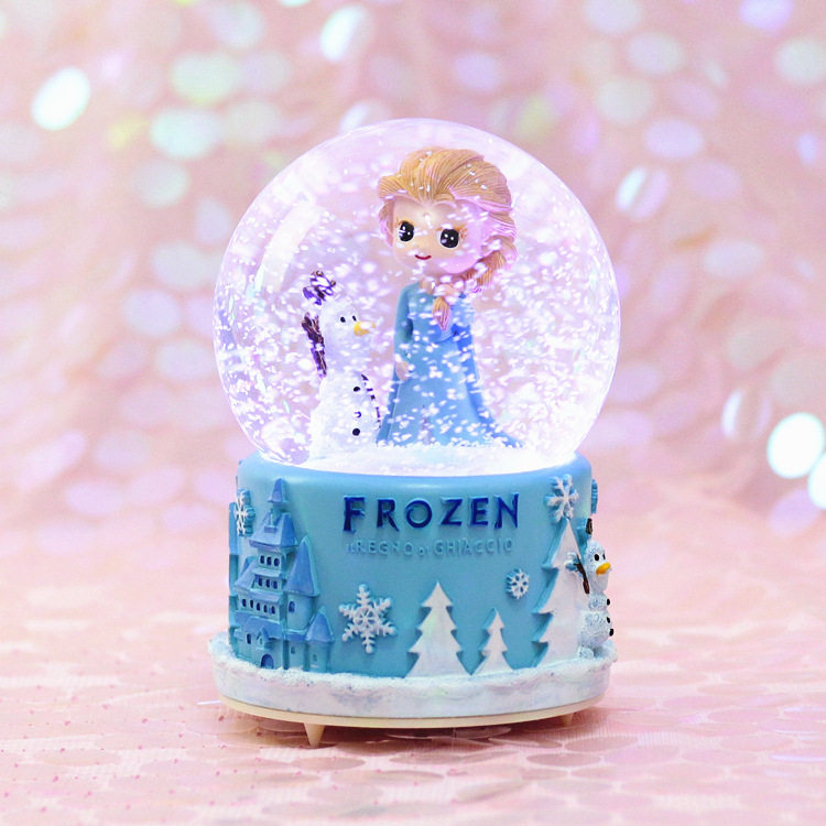 Ice and Snow Edge Love Tha Princess Water Crystal Ball Music Box Eight Soundboxes 520 Valentine's Day Birthday Gifts Girls Aisha