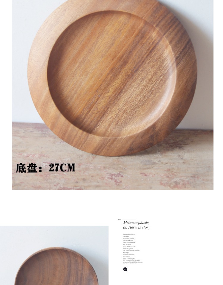 Sản phẩm mới Gỗ keo Châu Âu Salad gỗ Bát trái cây Tấm gỗ sáng tạo Retro bát gỗ ba mảnh khay bánh kẹo gỗ