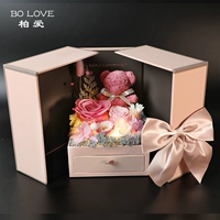 Розовый ночник, подарочная коробка, с медвежатами