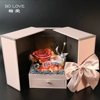 Розовый ночник, малиновая подарочная коробка