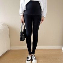 2021 New Gestational Womens Clothing Autumn Winter Tobelly Long Pants Thickened Shark Pants Tug Body Slim Fit Slim Feet Yoga Pants