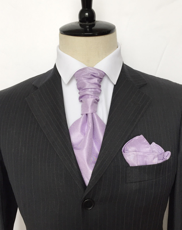 Violet Men's Wedding Dress Tie Scarf Light Purple Wide Tie Vest A-089