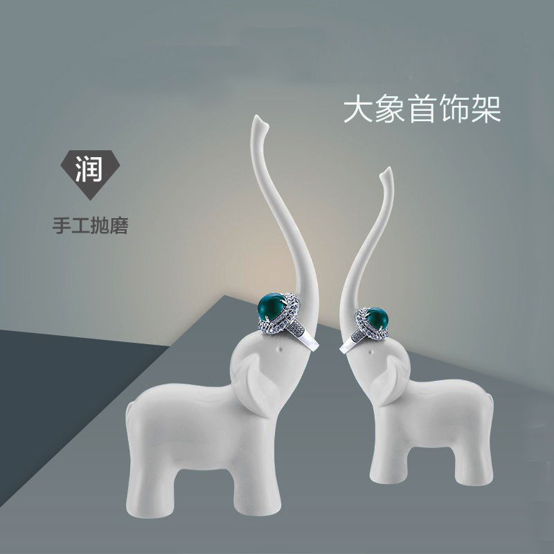 Jewelry Rack Anya Elephant Jewelry Rack Creative Fashion Home Decoration Couple Gift Desktop Storage Wedding Gifts