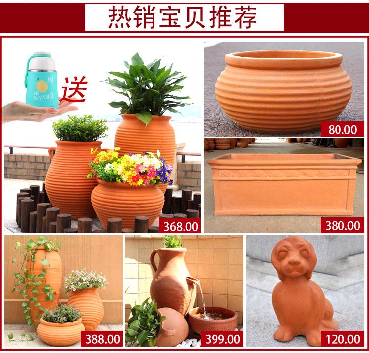 Lò nung gỗ dài gốm phong cảnh gốm sứ châu Âu miệng bình gốm đặc biệt chịu nhiệt độ cao chịu nhiệt [bồi thường thiệt hại] - Vase / Bồn hoa & Kệ bình hoa giả đẹp