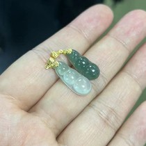 Han Fei natural Myanmar A-grade jade Jieyang ice seed green beans men and women pendant 18k gold buckle lover gift
