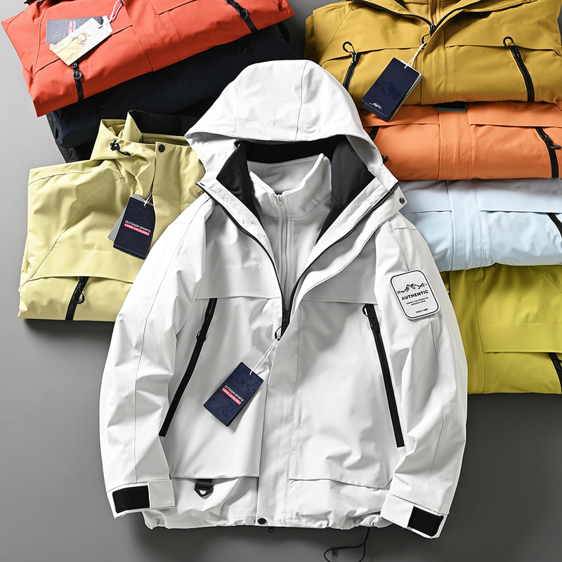 Bird Series Export Surplus Three-In-One Detachable Autumn and Winter Outdoor Thermal Fleece Softshell Jacket