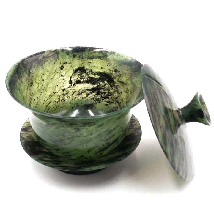 Jiuquan Luminous Cup Qilian Moyu Gansu Specialty Jade Three Fortress Wushan Mandarin Duck Jade Gift Collection