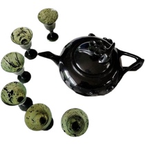 Wine Springs Night Light Cup Qi Lian ink jade Gansu Dunhuang Jiayu Guante production and delivery natural texture medicine Wang Shi liquor cup