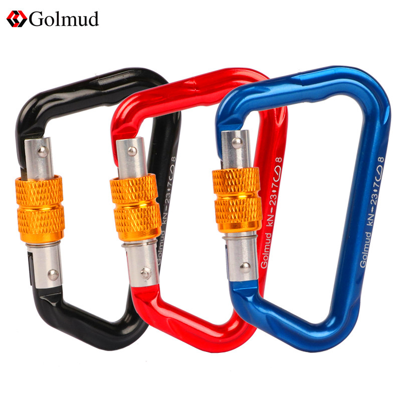 Golmud professional climbing gear D type safety buckle national standard safety hook quick hanging rock climbing rock climbing CB966