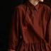 Chăn nuôi thiết kế ban đầu của phụ nữ thêu bông Phong cách Trung Quốc mùa thu và mùa đông khí chất ve áo dài Váy dài