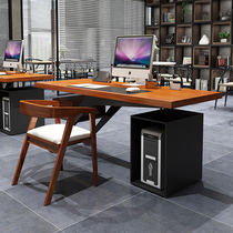 LOFT Nordic solid wood desk modern simple President boss desk office creative industrial wind computer desk