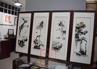 Вышивка Gu's Pure Handmade Blosm Blossom Hanging Painting Новая китайская украшение Su Вышитые чернила и чернила библиотекарь библиотекарь