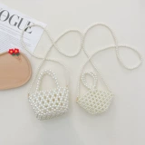 Детская портативная небольшая сумка из жемчуга, цепь, модная сумка через плечо, изысканный стиль, коллекция 2023