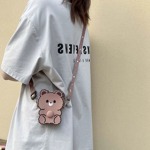 Детская сумка, милая сумка через плечо, кролик, небольшая сумка, маленький слайм, детский рюкзак, с медвежатами, антистресс