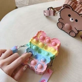 Детская сумка, милая сумка через плечо, кролик, небольшая сумка, маленький слайм, детский рюкзак, с медвежатами, антистресс