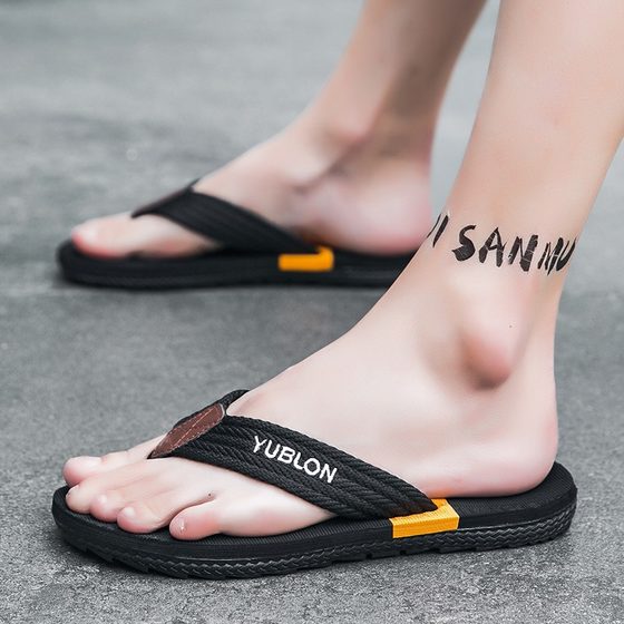 拖鞋男夏季外穿人字拖防滑休闲夹脚越南轻便软底男士凉拖沙滩运动
