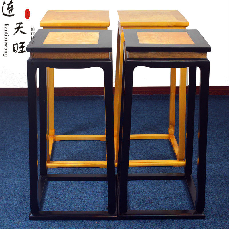 Golden Silk Nanwood Head Single High Foot Style Tea Room TV Cabinet Next To Floor Flower Racks Red Wood Living Room Chinese Shelf