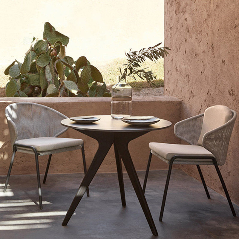 Outdoor table and chair open-air leisure rattan chair three-piece set balcony courtyard indoor table and chair hotel villa combination furniture