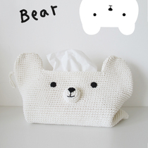 Original healing hand-made cute tissue box Handmade crochet tissue box Hanging type tissue bag Tissue cover