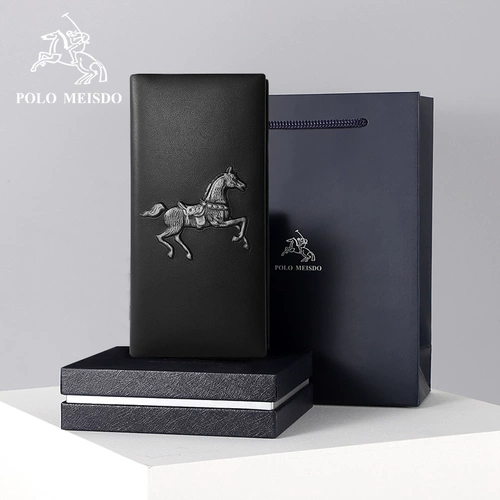 Мужской кошелек Ralph Lauren Polo Mercade, длинная версия, новинка 2025 года, мужской кошелек из натуральной кожи для парня, мужа и отца