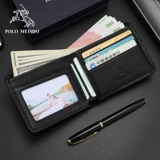 Мужской короткий кожаный элитный бумажник, из натуральной кожи, воловья кожа