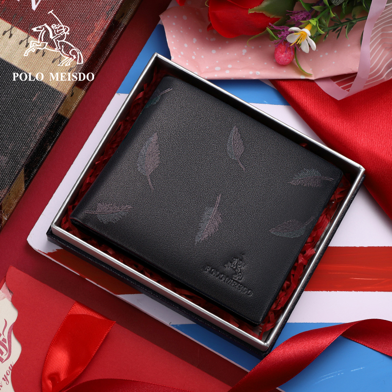 British official Rafa Laurenma ball men's wallet Short paragraph 2022 new business 100 hitch genuine leather money clip men's zero money clip