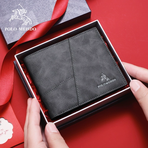 Короткий кожаный бумажник, из натуральной кожи, подарок на день рождения