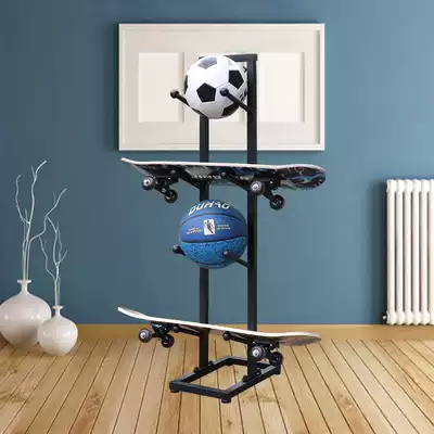 Household skateboard storage layer rack placement rack basketball football storage layer rack sundry rack finishing rack sports equipment storage layer rack