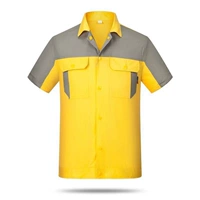 (Вверху) Короткие рукава с чистым хлопком сверху и на желтом