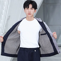 (Двойной верх) с длинным рукавом, серым нижним синим двумя поколением двойной слой