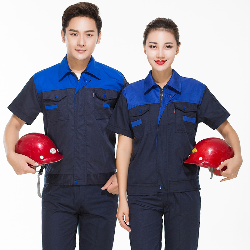 Summer workclothes ngắn tay phù hợp với tùy chỉnh áo khoác nam bảo hộ lao động nhà máy đồng phục xưởng nam lao động quần áo bảo hộ quần áo sửa chữa ô tô