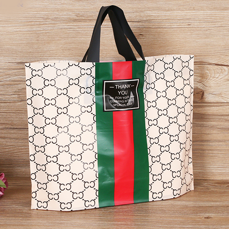 Fashion CC Frosted Clothing Store Bags Clothes Large Small And Medium Size Plastic Hand Custom Made Gift Wrapping Bag