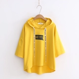 Балахон для школьников, летняя футболка с капюшоном, для средней школы, 15 лет, подходит для подростков