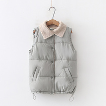 Junior high school students Lamb hair vest 12-16 years old female child Korean casual coat 2021 autumn and winter New