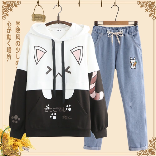 Весенняя осенняя мультяшная толстовка с капюшоном для школьников для отдыха, для средней школы