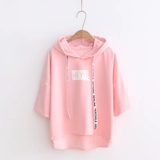 Балахон для школьников, летняя футболка с капюшоном, для средней школы, 15 лет, подходит для подростков