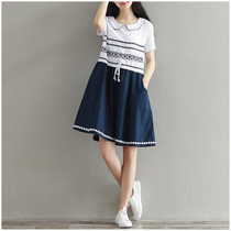 13 junior high school student dress 14 female child 15-year-old Korean summer new short-sleeved dress 16 womens